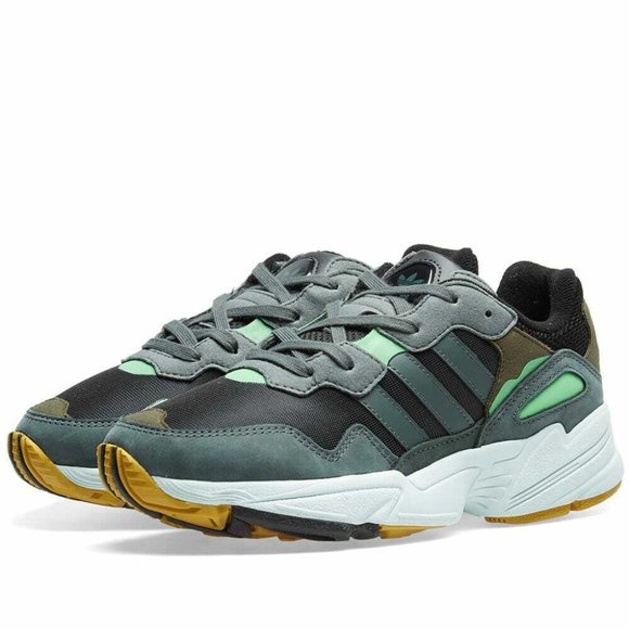 Adidas Originals Yung 96 Core Black Ivy Green Ochre Mens Sneakers F35018 - Picture 2 of 4